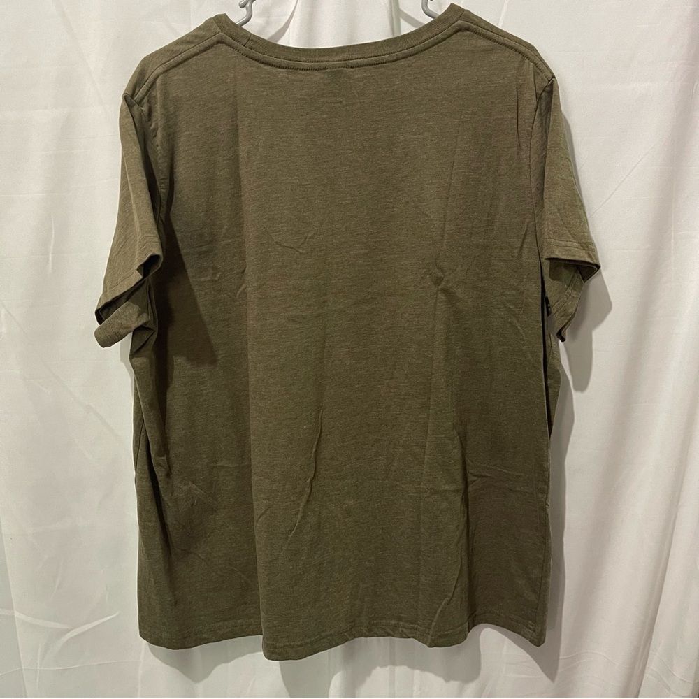 SHEIN Women’s Plus Size All American Girl Olive T-Shirt Vinyl Print Size 2XL - Picture 4 of 13